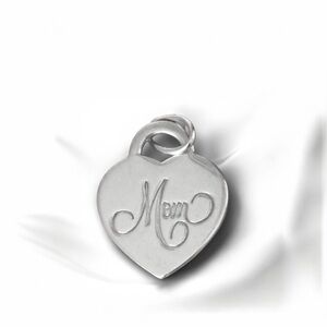 💯 Authentic Tiffany and Co. MOM Heart Tag Charm/Pendant